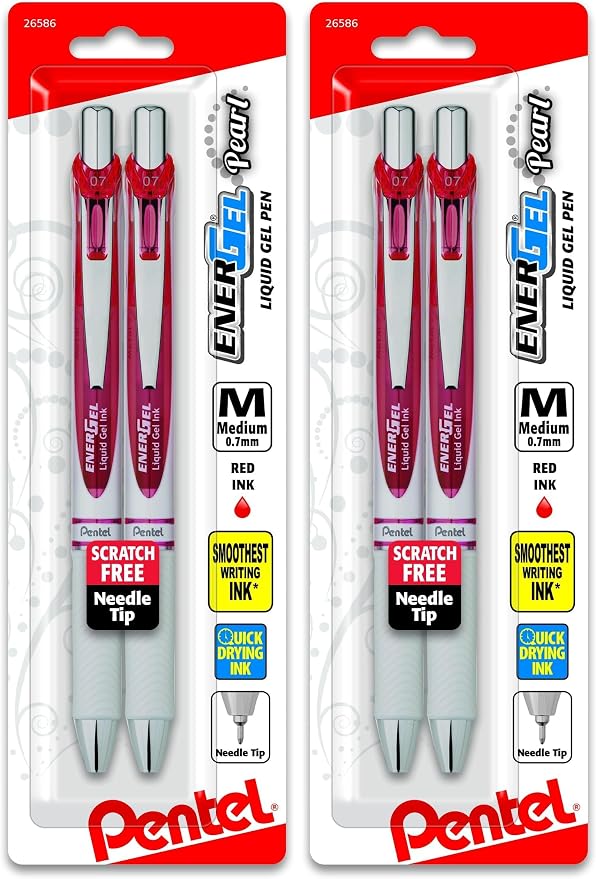 Pentel EnerGel Pearl Gel Pen, Needle Tip by PentelofAmerica