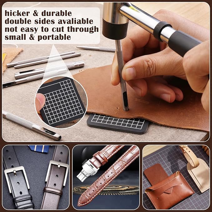 8 Pcs Leather Hole Punch Cutter 1mm-4.5mm Hollow Punch Set - Image 3