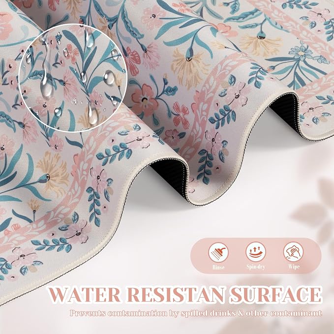 iCasso Pink Aesthetic Flower Mouse pad - Image 5
