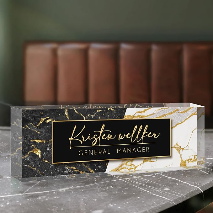 Personalized Office Name Plate for Desk, Custom Employee Appreciation Gifts - Image 6