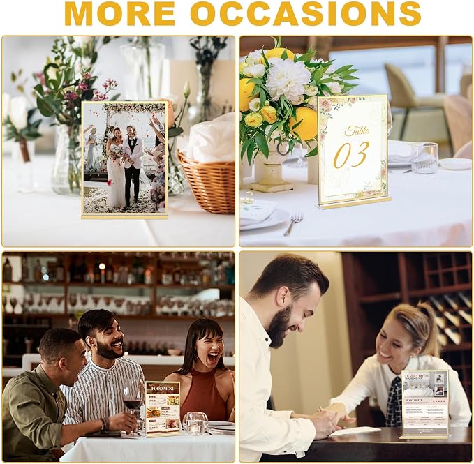 EHWINE Acrylic Sign Holder 4 x 6, 20 Pack Double-Sided Stand up Table Top Sign - Image 6