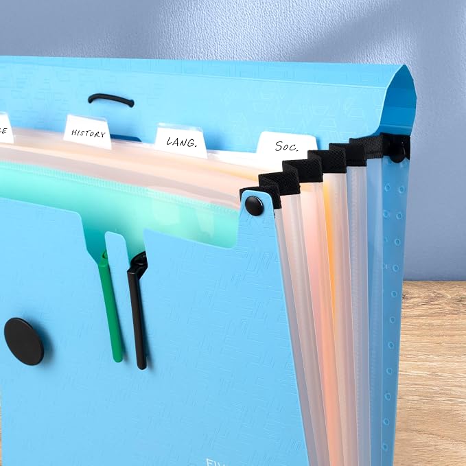 Five Star Expanding File Organizer, 6-Pocket Accordian File Organizer, Bungee - Image 5
