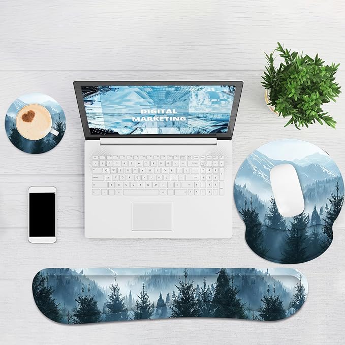 Ergonomic Mouse Pad with Wrist Rest and Keyboard Wrist Rest, Mousepad and Wrist - Image 6