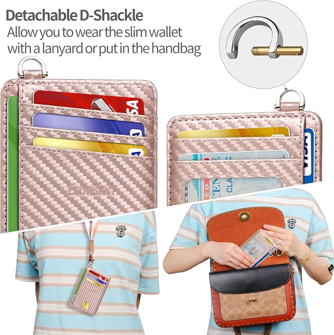 Slim Minimalist Front Pocket Wallet, RFID Blocking Credit Card Holder Wallet - Image 5