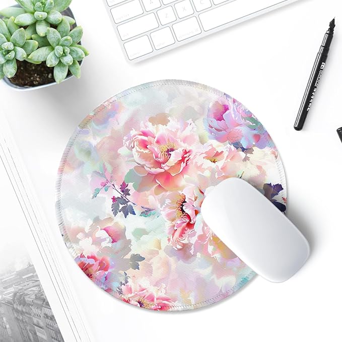ITNRSIIET Round Mouse Pad with Stitched Edge Premium-Textured Waterproof - Image 6