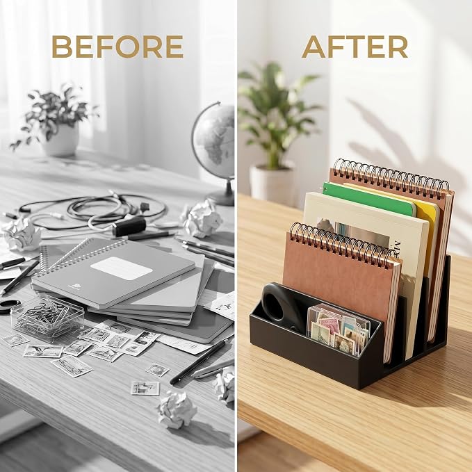 2 Pack 3-Slot Mail Organizer for Desk - Image 2