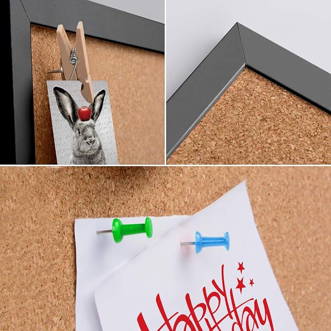 AkTop Cork Board Bulletin Board 12x12, Small Square Pin Board - Image 3