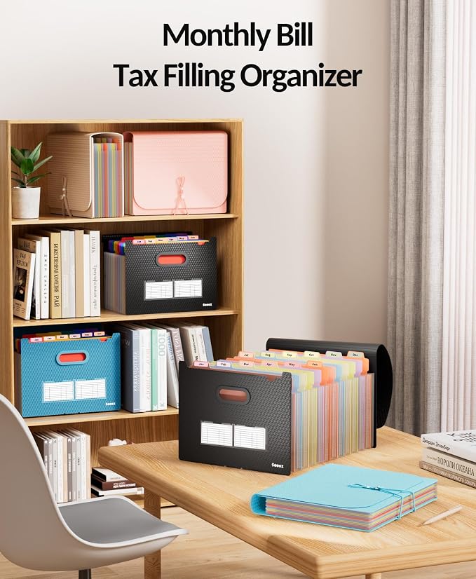 Sooez Upgraded Accordion File Organizer, Expanding File Folder - Image 6