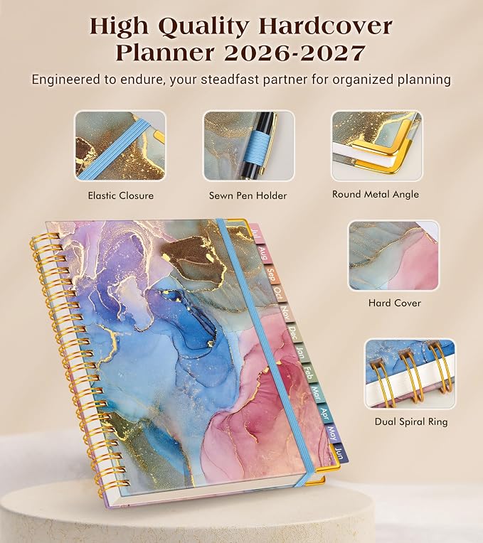 Academic Planner 2026-2027, Hardcover Weekly and Monthly Calendar Planner from - Image 4