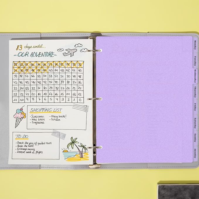 3 Ring Pink Binder Dividers - Image 8