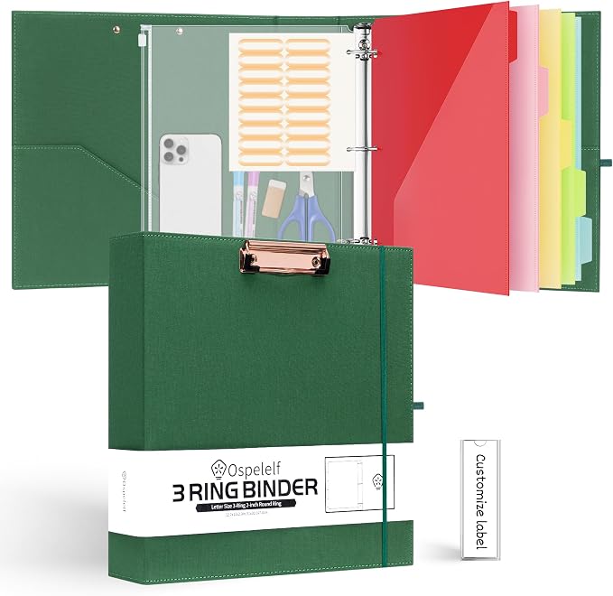 Ospelelf 2 Inch 3 Ring Binder Organizer by OspelelfOfficeSupplies