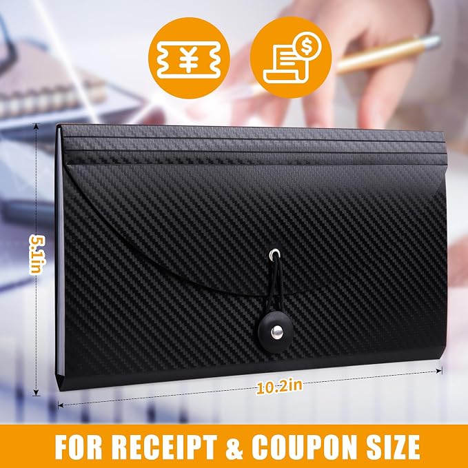 Nicecho Receipt Coupon Organizer, 13 Pockets Small Accordion File Organizer - Image 2