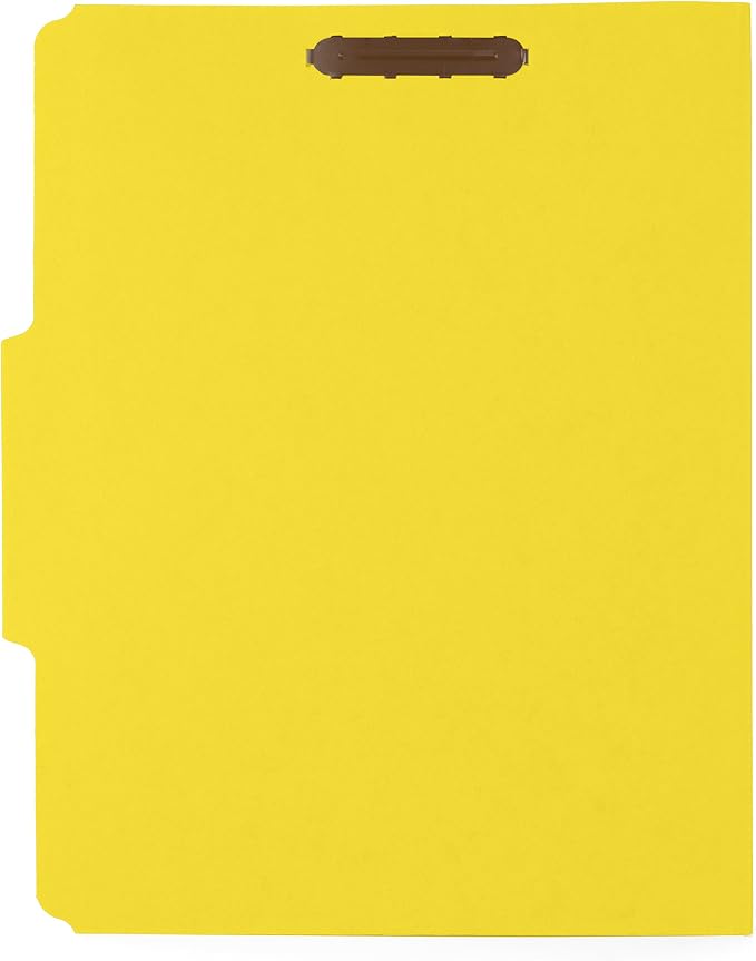 50 Yellow Fastener File Folders - Image 2
