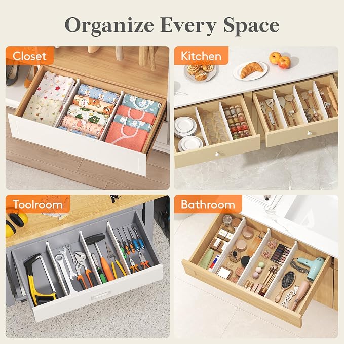 Lifewit 6 Pack 5" High Drawer Dividers - Image 11