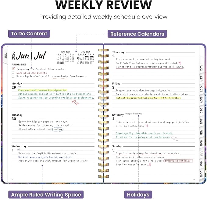 Planner 2026-2027, Monthly and Weekly Academic Planner July 2026 - Image 3