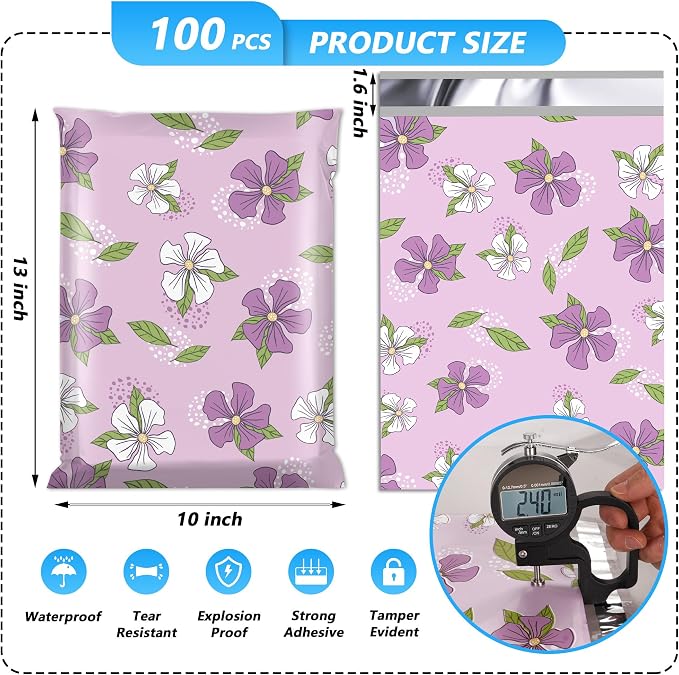 Poly Mailer 10x13 Inch 100 Pcs, Waterproof and Tear-Resistant Shipping Bags - Image 2