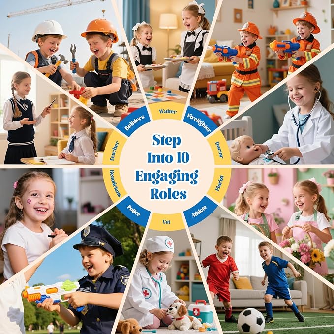 10 Pack Kids Pretend Play Notepads, 40 Pages Kids Playtime Pads, Educational - Image 3
