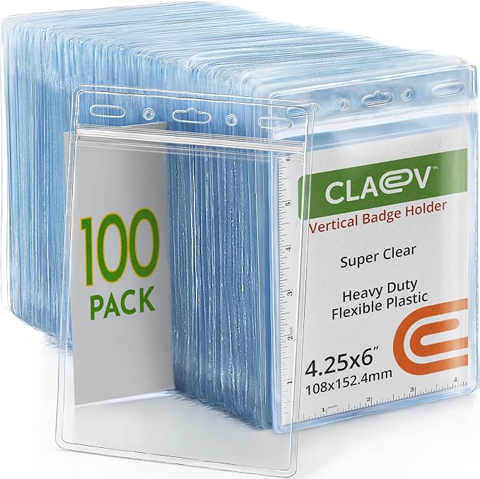Claev Fast Seal Vertical 4x6 Passport & Card Holders, 100 Pack), Conferences by Claev