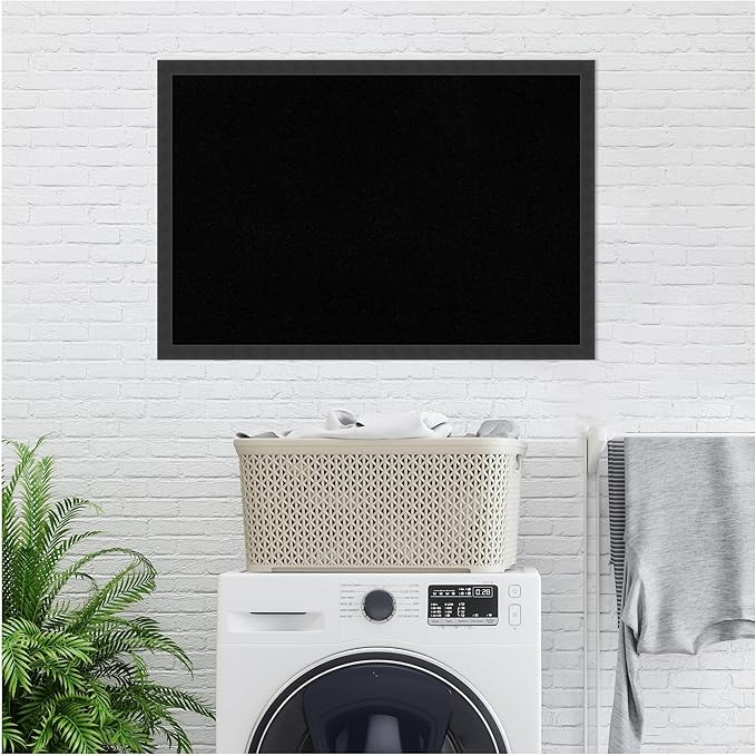 Amanti Art Black Cork Board for Wall, 26x38 Vision Board with Black Wood Frame, Large Corkboard Office Decor for Home Organization, Modern Contemporary Corkboard Pinboard to display items for home-DeskLoop Office