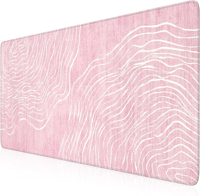 iCasso Large Desk Mat Pink, Big Mouse Pad - Image 2