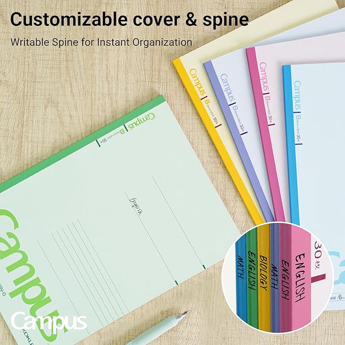 KOKUYO Composition Notebooks, 5 Pack Campus Semi-B5 Comp Book - Image 5
