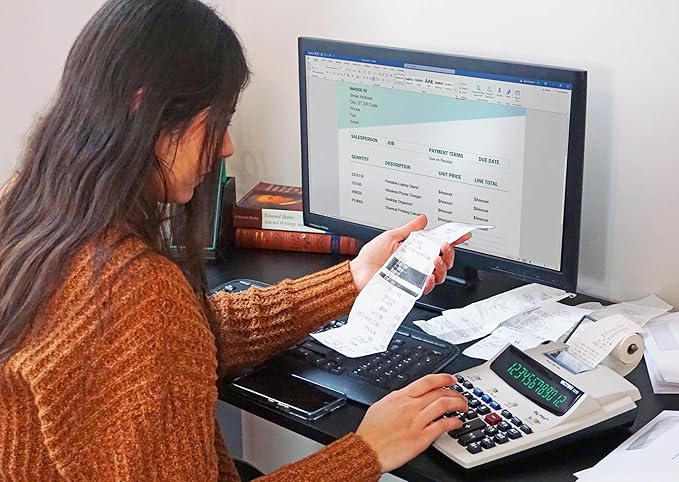 Victor 1310 Big Print Printing Calculator, 12-Digit LED Display, Fast Ink-Free Printing (8.0 LPS), Cost/Sell/Margin Keys, Advanced Business Functions, 2-1/4" Thermal Paper-DeskLoop Office