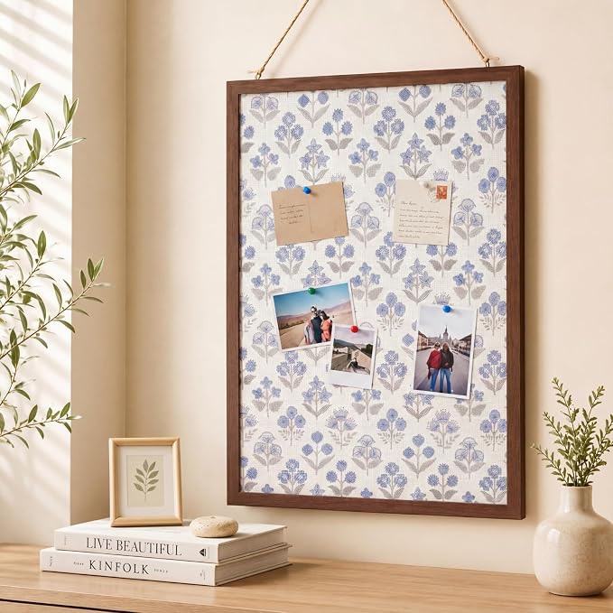 Leinuosen 17" x 23" Linen Cork Board by Leinuosen