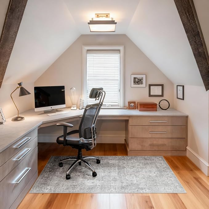Office Chair Mat for Hardwood Floor, Anti-Slip Under Desk Mat for Rolling Chair - Image 2