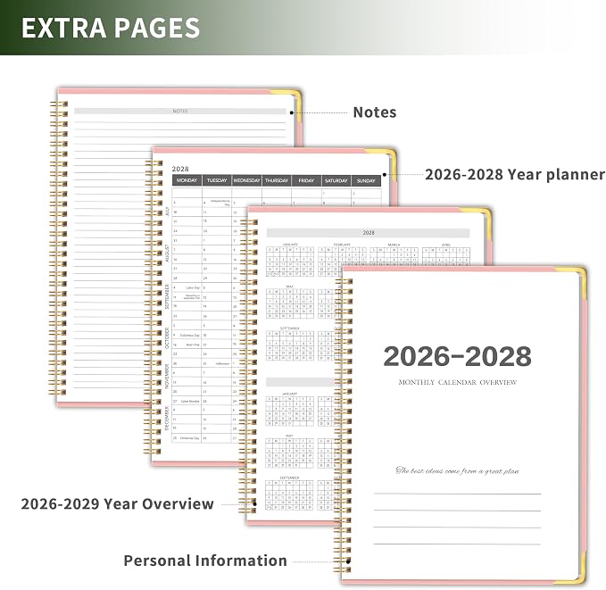 Monthly Planner 2026-2028, Hardcover - Image 5
