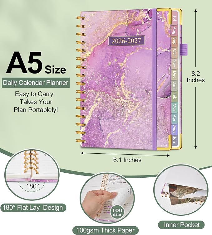 Academic Planner 2026-2027, Hardcover Weekly and Monthly Calendar Planner from - Image 5