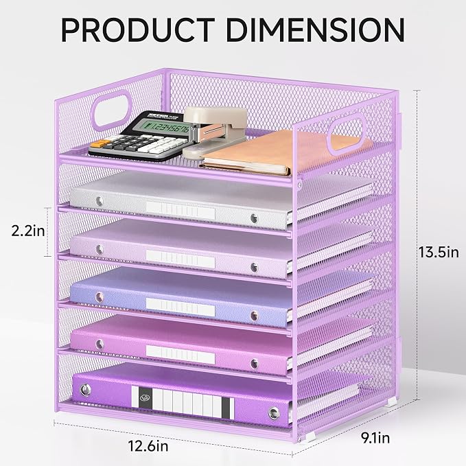 6 Tiers Letter Tray Paper Organizer - Image 2