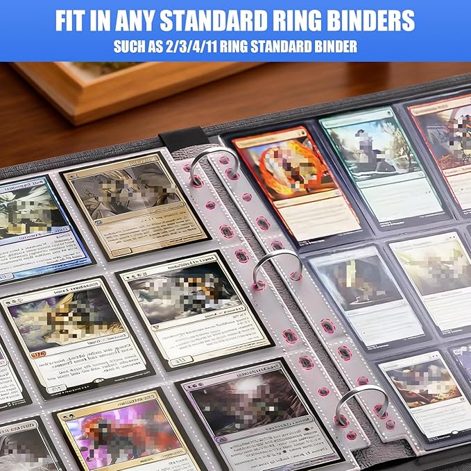 65 Pack 9 Pocket Card Sleeves Binder Sheets, Trading Card Sleeves - Image 4