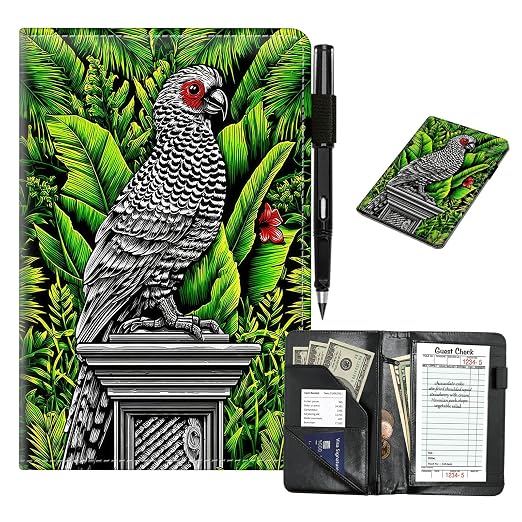 Black and White Parrot Cute Server Book by Unknown
