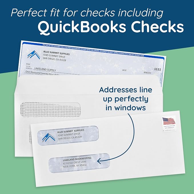 500#8 Self Seal Double Window Security Envelopes Designed - Image 2