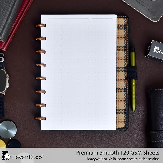 Eleven Discs Discbound Paper, Junior Size Dot Grid Sheets - Image 2