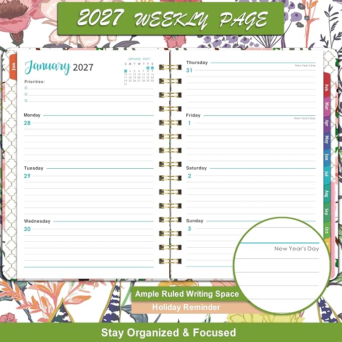 2027 Planner – Weekly ＆ Monthly Planner 2027, Jan. 2027 – Dec. 2027, 6.4" x 8.5" - Image 4