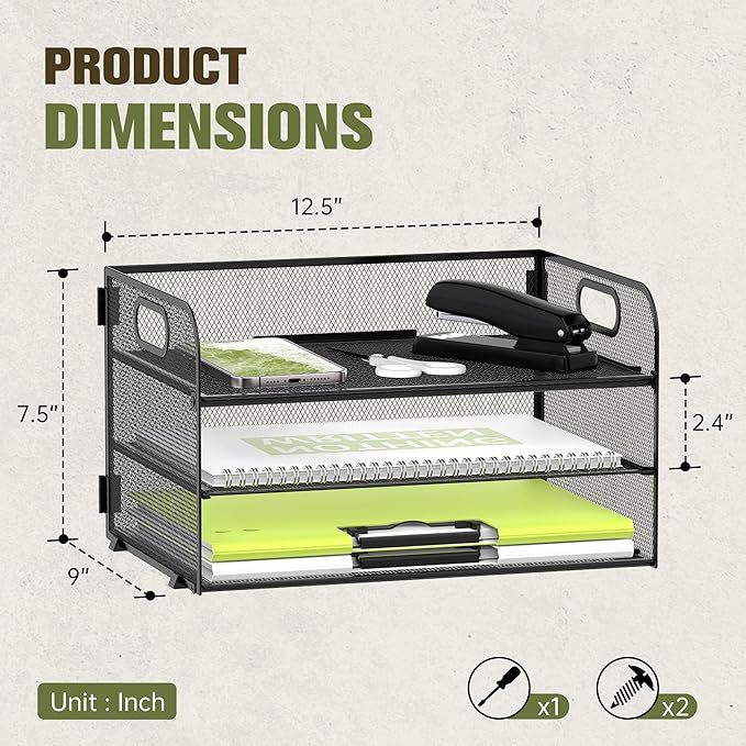 Daltack 3-Tier Paper Organizer - Image 3