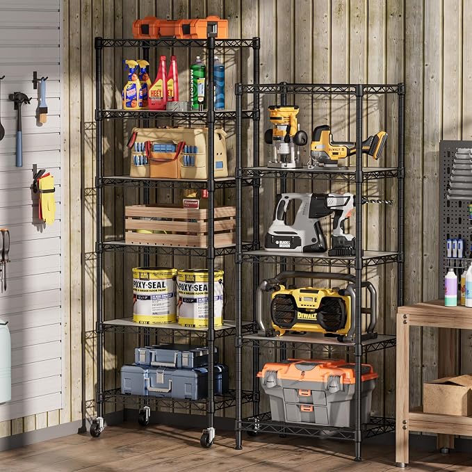 SINGAYE Small Wire 5 Adjustable Shelves Pantry Metal Shelf Floor Organizer | - Image 2