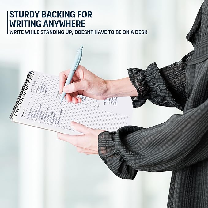 Of a Happy Kind To Do List Spiral Notepad 8.5x11 52 Sheets - Image 5