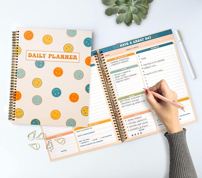 Undated Daily Planner Notebook 8.5x11, To Do List Notebook, Habit Tracker - Image 5