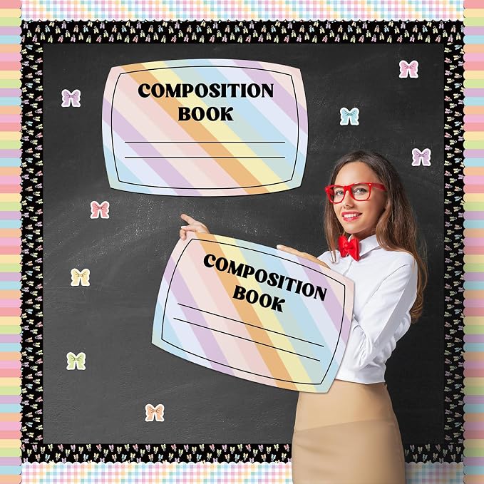 Fuutreo 3 Pcs Composition Book Bulletin Board Paper Composition Notebook - Image 4