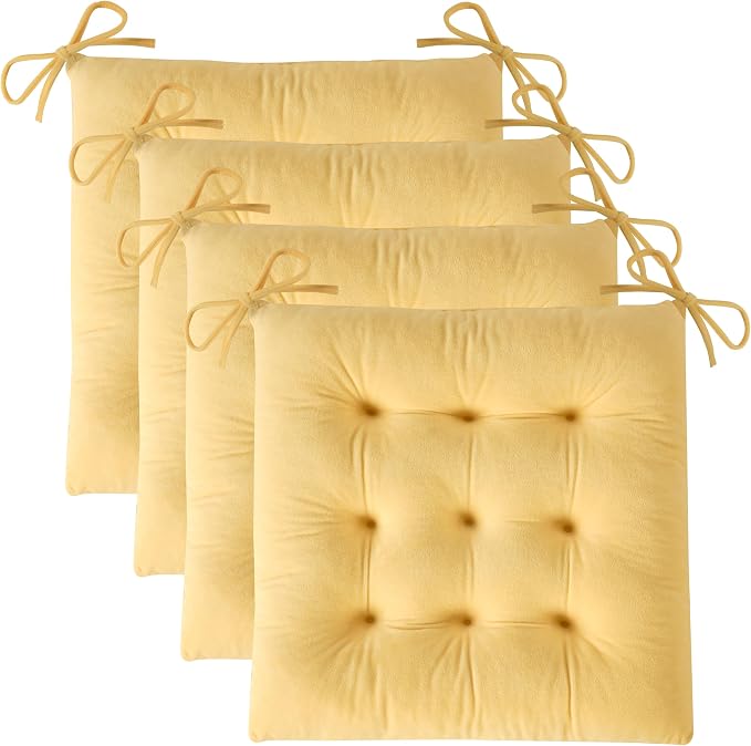 OVOV 4 Pack Chair Cushions for Dining Chairs Soft Seat Cushions for Kitchen by OVOV