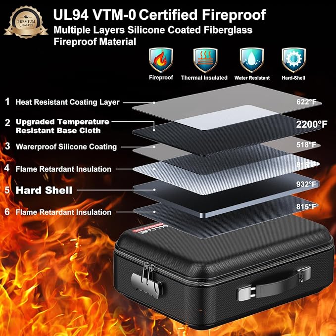 COLCASE Fireproof Document Box - Image 2