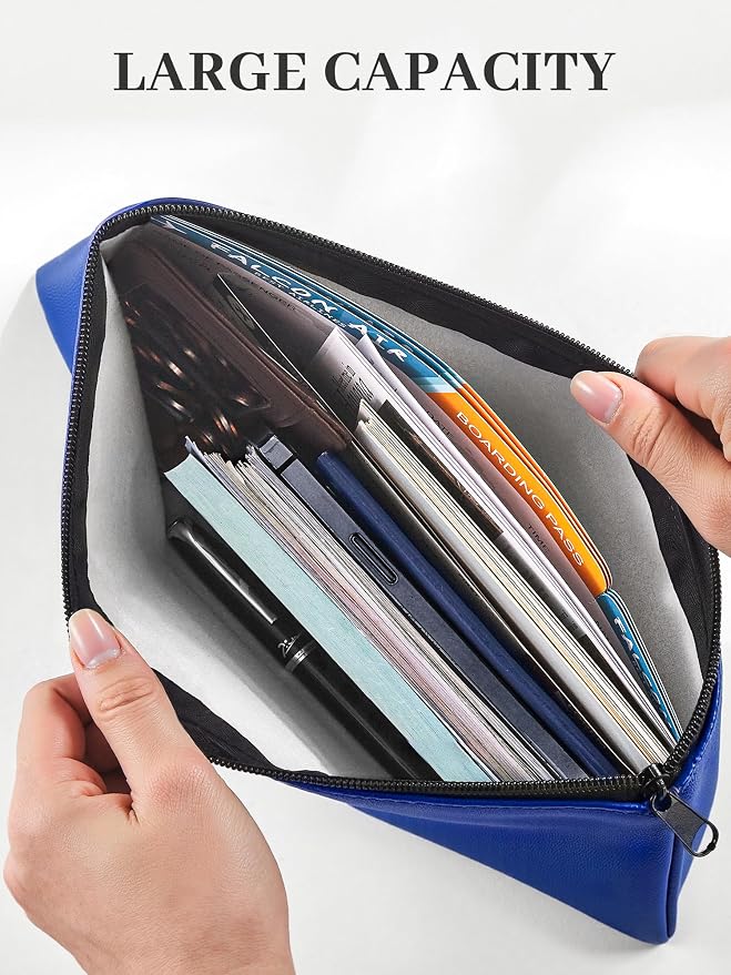 SMARTAKE Money Bags with Zipper, Waterproof Leather Money Pouches, - Image 6