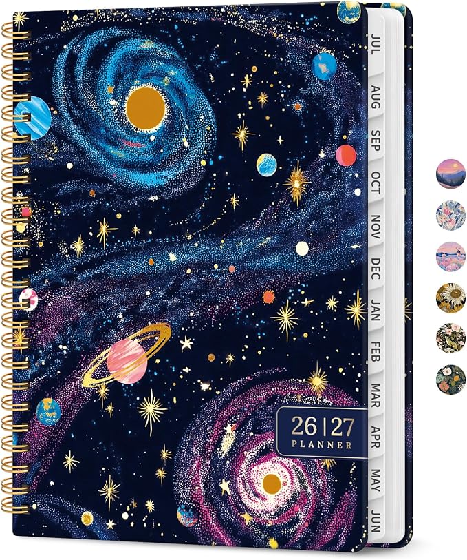 Planner 2026–2027, Academic Monthly Weekly Spiral Calendar, July 2026 – June by Taja