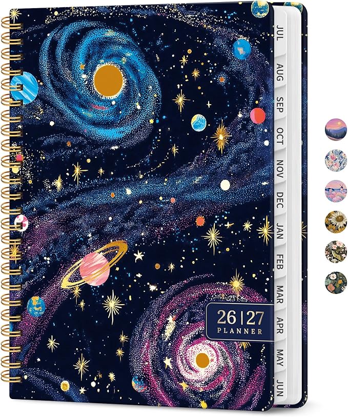 Planner 2026–2027, Academic Monthly Weekly Spiral Calendar, July 2026 – June by Taja