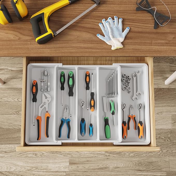 Lifewit Utensil Organizer for Kitchen Drawers, Expandable Cooking Utensil Tray - Image 7