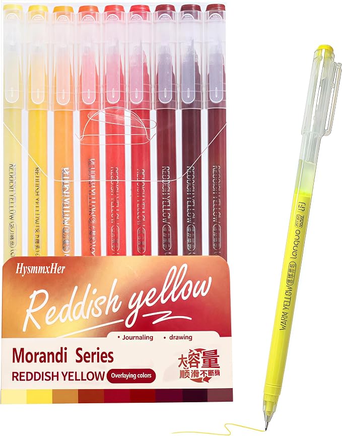 9 Colored Gel Pens Set, 0.6mm Fine Point by HysmmxHer