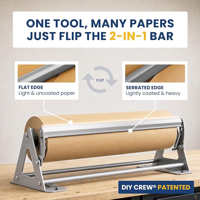 DIY Crew 12 Inch Paper Roll Dispenser and Cutter - Image 3