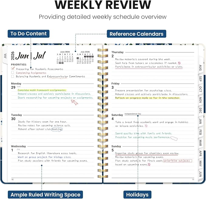 Planner 2026-2027, Monthly and Weekly Academic Planner July 2026 - Image 3